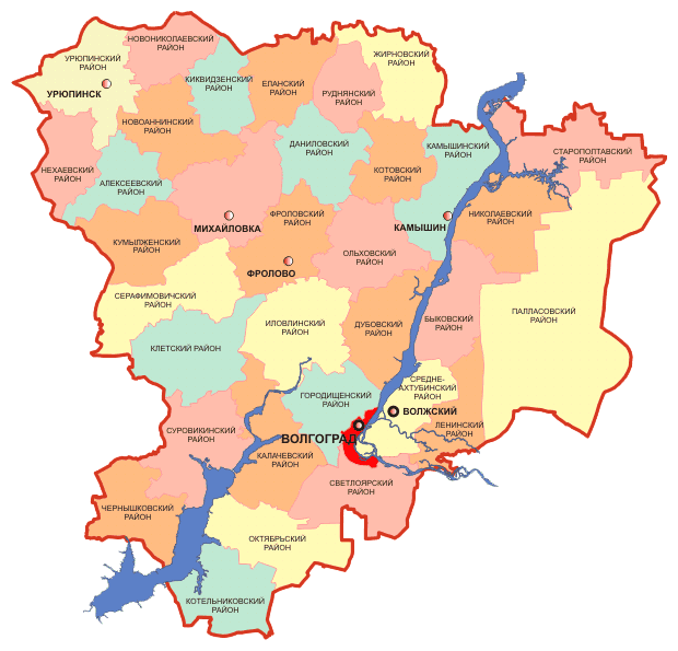 карта волгограда 1